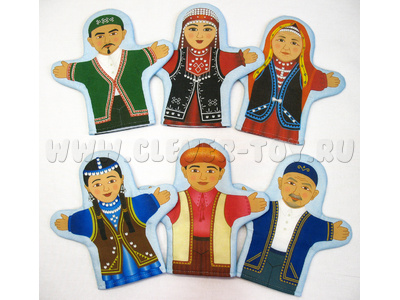 Набор рукавичек "Семья башкирская" 6 штук