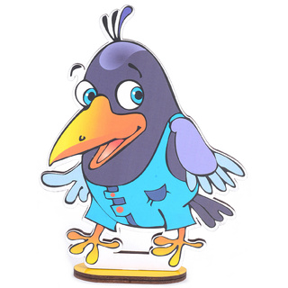 Персонаж средний "Галчонок Каррчик" (на подставке, крепление на Коврограф) - остатки