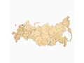 Карта России для детского сада с подсветкой городов (250х580 см)